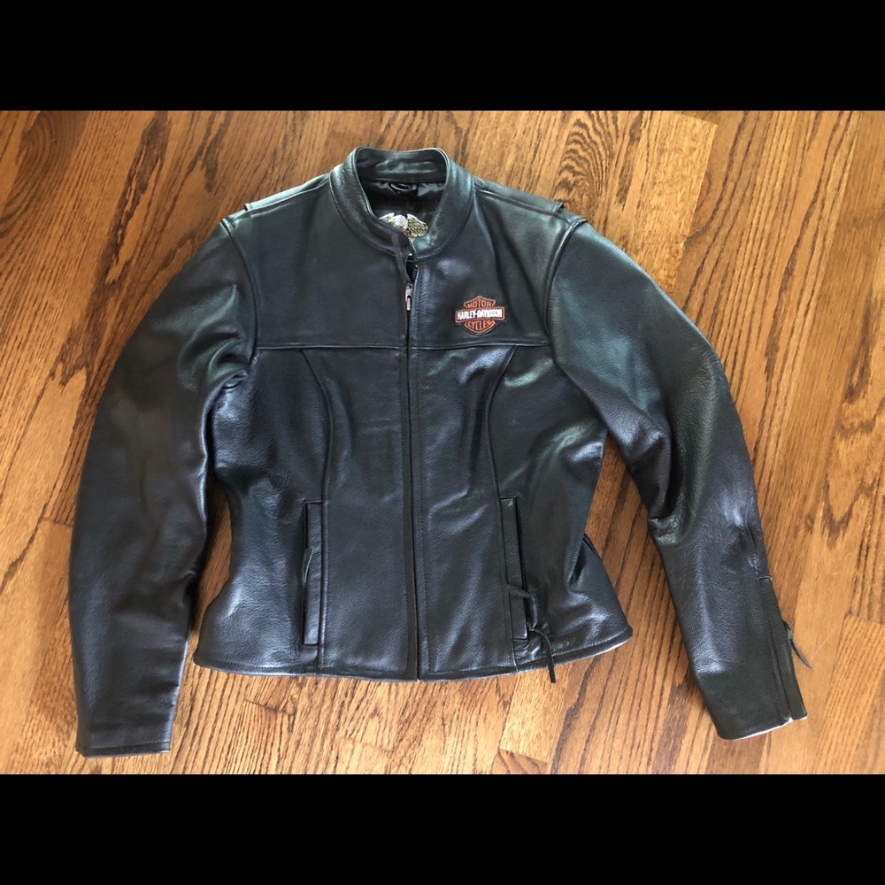 Harley Davidson Leather Jacket & Chaps medium